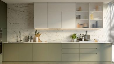 کابینت سبز ماچا؛ رنگ ترند ۲۰۲۵ برای آشپزخانههای مدرن
