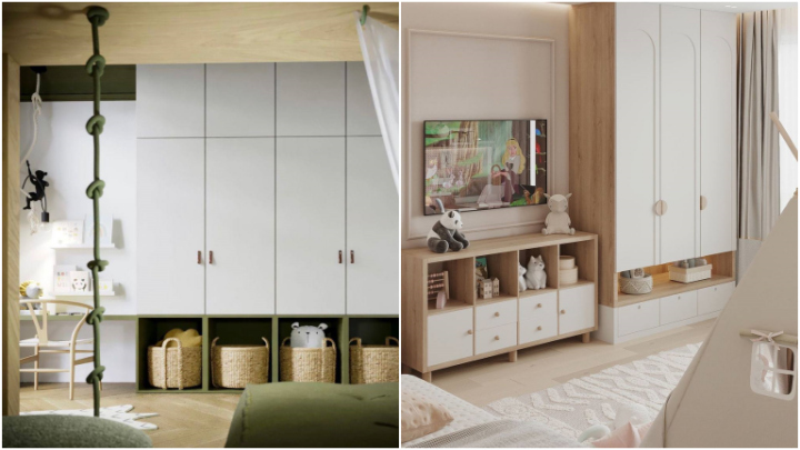 کمد دیواری چند کاره مناسب اتاق خواب کودک