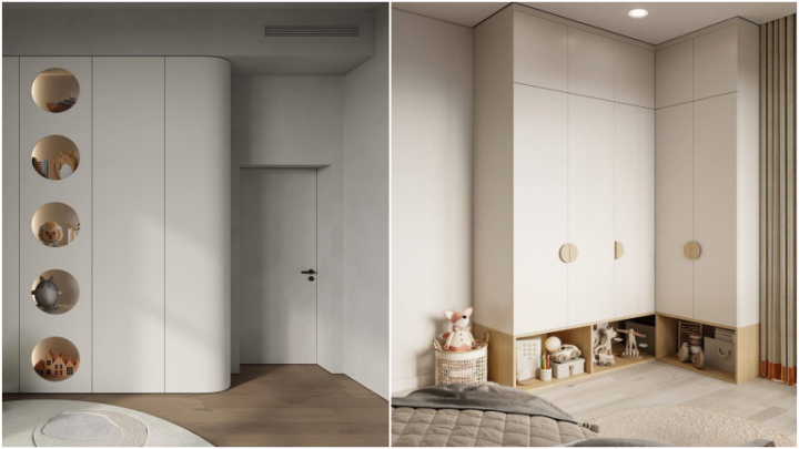 کمد دیواری سرتاسری مناسب اتاق خواب کودک