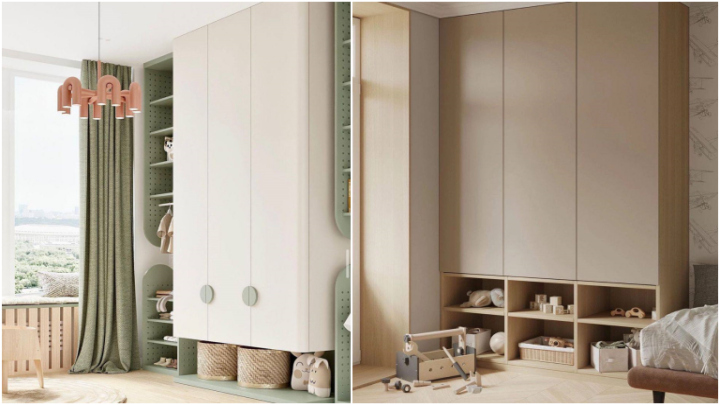 کمد دیواری بزرگ مناسب اتاق خواب کودک