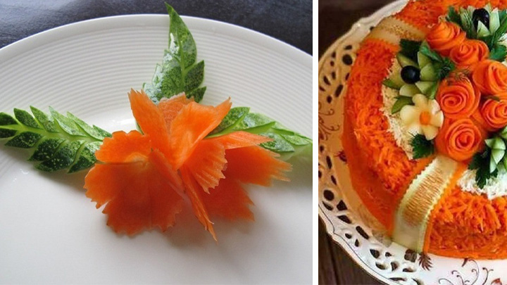 تزئین هویج برای مهمانی