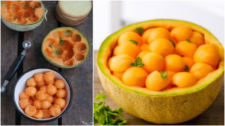 هنر برش و تزئین طالبی و ملون برای مهمانی‌های مجلل