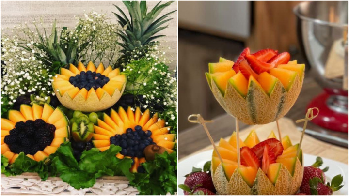 آموزش برش اصولی و تزئینی طالبی و ملون ویژه مجالس و میهمانی‌ها