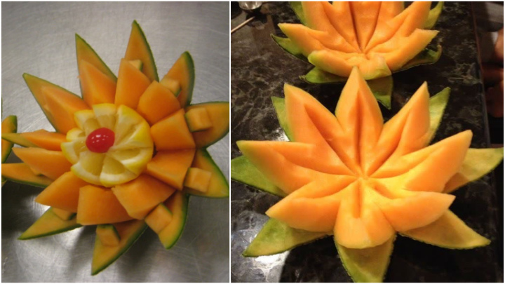 برش حرفه‌ای طالبی و ملون؛ تکنیک‌هایی برای تأثیرگذاری در پذیرایی