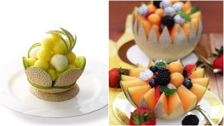 برش زیبا و حرفه‌ای طالبی و ملون: راهنمای گام‌به‌گام برای میزهای پذیرایی