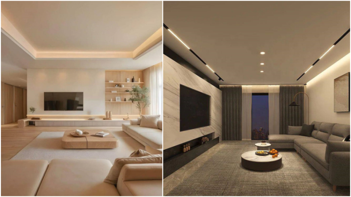 انواع مدلهای سقف کاذب مناسب برای پذیرایی منزل؛ ساده و مینیمال انواع مدلهای سقف کاذب مناسب برای پذیرایی منزل؛ ساده و مینیمال