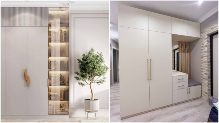 کمد دیواری سالن ساده و شیک