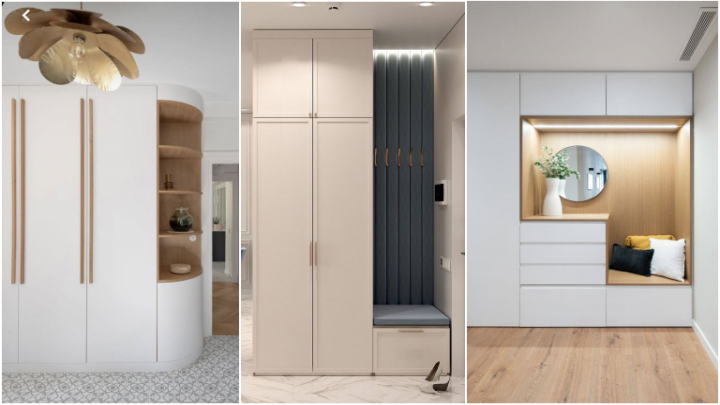 کمد دیواری مناسب سالن پذیرایی همراه با جاکفشی کمد دیواری مناسب سالن پذیرایی همراه با جاکفشی