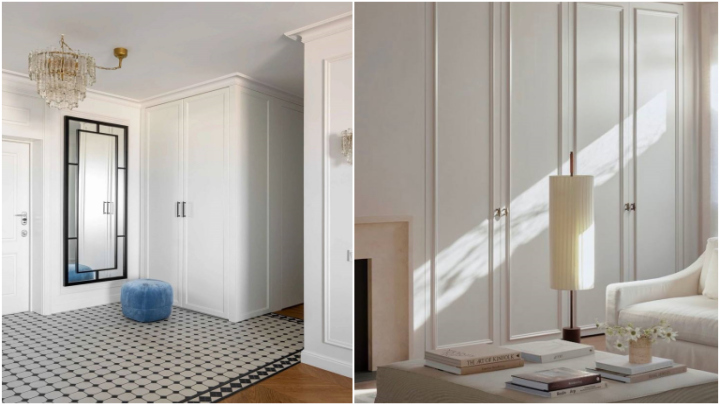 کمد دیواری سالن پذیرایی ساده