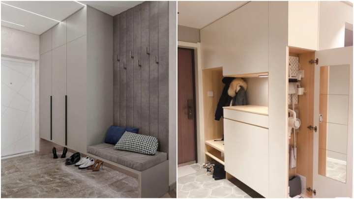 کمد دیواری خوشرنگ برای راهروی ورودی خانه 