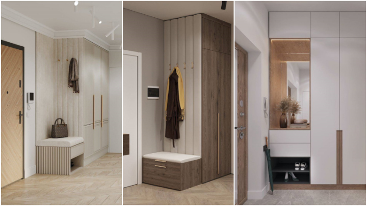 کمد دیواری با جاکفشی مناسب راهروی ورودی خانه