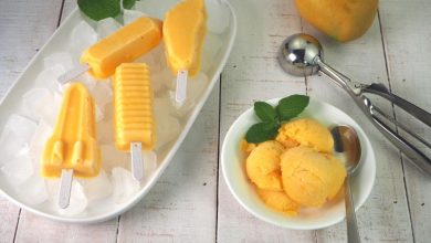 طرز تهیه بستنی یخی انبه با ماست