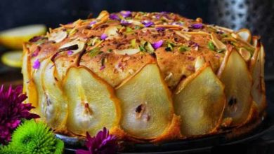 طرز تهیه کیک گلابی برای عصرانه