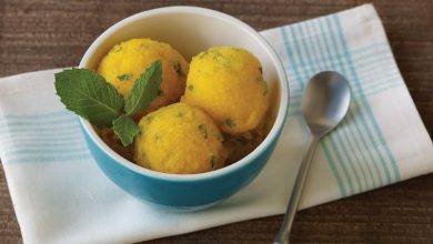 طرز تهیه سوربه گلابی با آب انبه