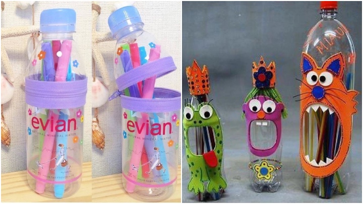 جامدادی رومیزی و قابل حمل با استفاده از بطریهای پلاستیکی جامدادی رومیزی و قابل حمل با استفاده از بطریهای پلاستیکی