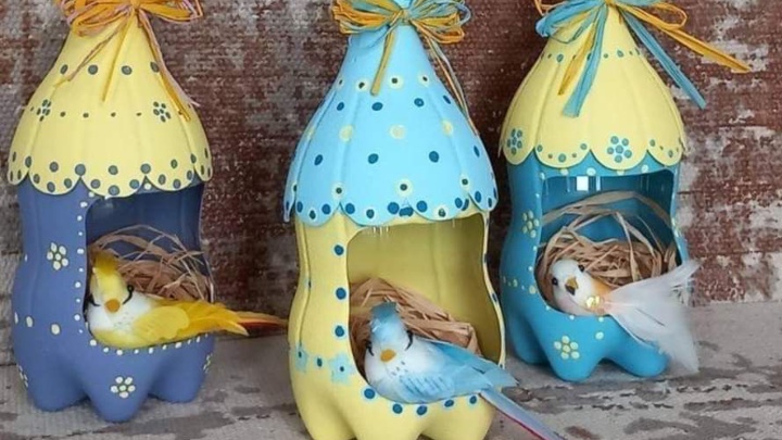 روش ساخت لانه پرنده با بطری پلاستیکی روش ساخت لانه پرنده با بطری پلاستیکی