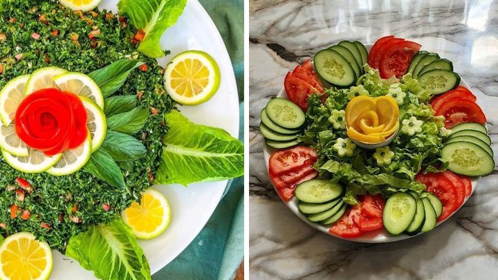 ساخت گل با لیمو برای سالاد ساخت گل با لیمو برای سالاد