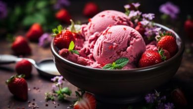 بستنی کم کالری با شاه توت و توتفرنگی؛ انتخابی سالم برای ورزشکاران