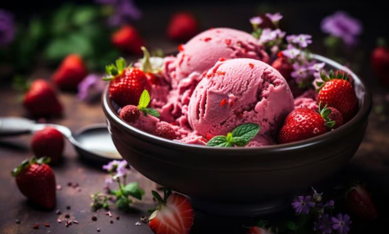 بستنی کم کالری با شاه توت و توتفرنگی؛ انتخابی سالم برای ورزشکاران