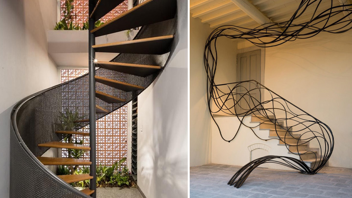 نرده راه پله با طرحهای خلاقانه نرده راه پله با طرحهای خلاقانه