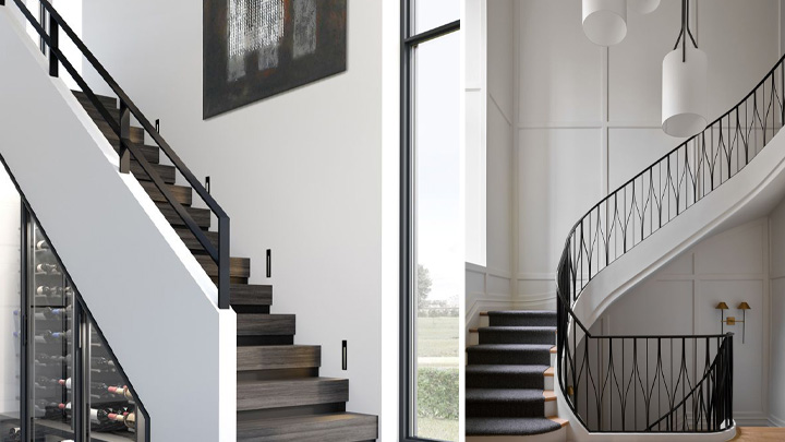 انواع نرده راه پله؛ شیک، مینیمال و مدرن