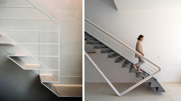 انواع نرده راه پله با طرحهای خلاقانه مینیمال انواع نرده راه پله با طرحهای خلاقانه مینیمال