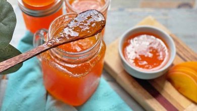 طرز تهیه مربای هلو انجیری+ نکات شکرک نزدن آن