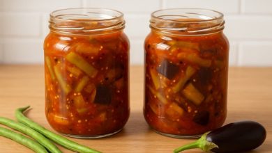 طرز تهیه ترشی لوبیا سبز و بادمجان+ نکات کپک نزدن