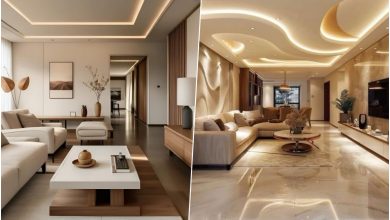 24 ایده‌ ساده و شیک برای کناف سقف پذیرایی