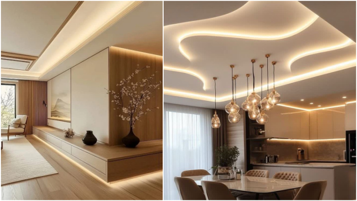 ایده‌های ساده و شیک برای کناف سقف پذیرایی