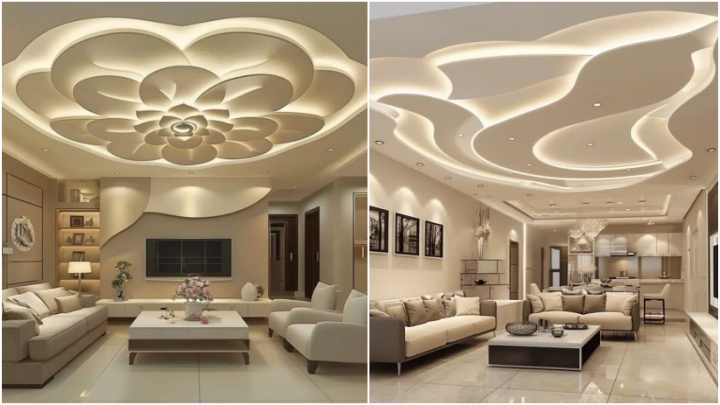 انواع مختلف طرح‌های کناف سقف پذیرایی کلاسیک؛ لوکس و مجلل