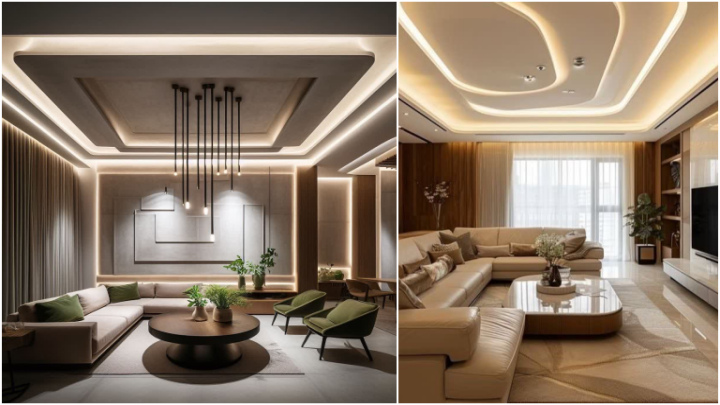 کناف سقف ساده برای پذیرایی