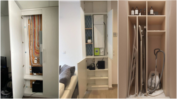 کمد دیواری برای پنهان کردن وسایل اضافی خانه کمد دیواری برای پنهان کردن وسایل اضافی خانه