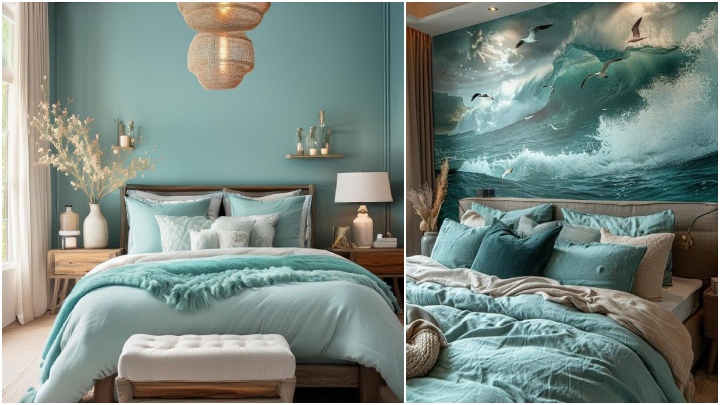 چگونه از رنگ آبی اقیانوسی برای دیزاین اتاق خواب استفاده کنیم؟