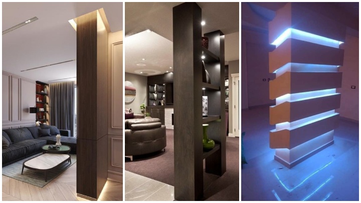 طراحی ستونهای خانه با نورپردازی مخفی؛ مدرن و مینیمال طراحی ستونهای خانه با نورپردازی مخفی؛ مدرن و مینیمال