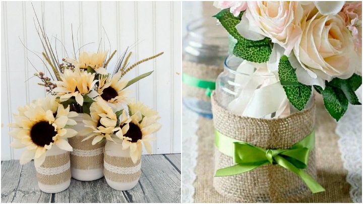 ساخت سبد و جعبههای پارچهای با گونی برنج ساخت سبد و جعبههای پارچهای با گونی برنج