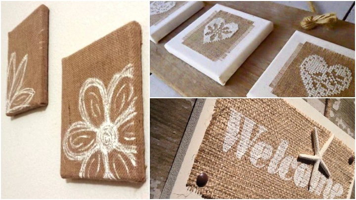 ساخت آویز دیواری و دیوارکوب با گونی برنج ساخت آویز دیواری و دیوارکوب با گونی برنج