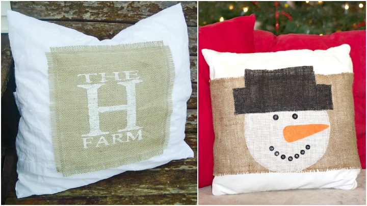 ساخت روکش کوسن با گونی؛ استفاده دوباره از گونی برنج ساخت روکش کوسن با گونی؛ استفاده دوباره از گونی برنج