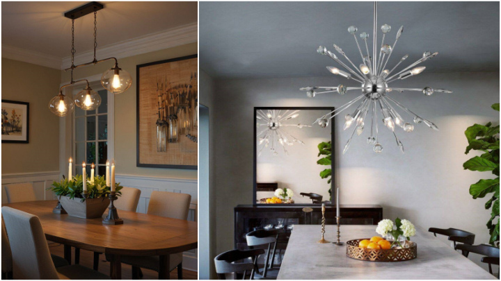 لوستر آویز برای بالای میز ناهارخوری