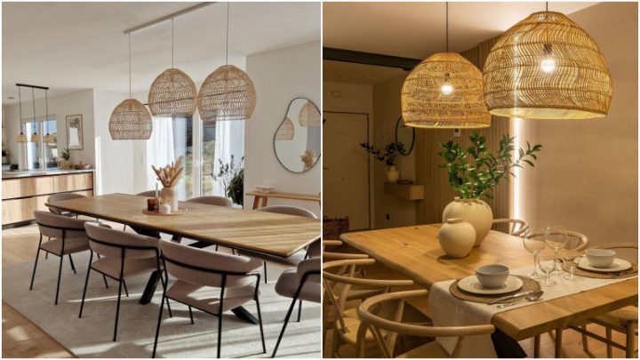 لوستر آویز طرح جدید بالای میز ناهارخوری