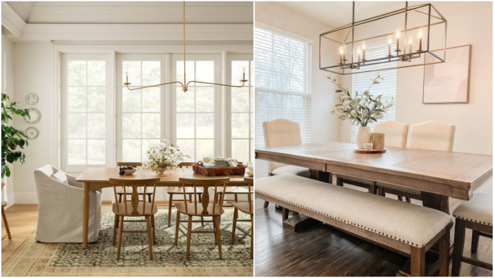 ترندترین مدل لوسترهای خطی بالای میز ناهارخوری