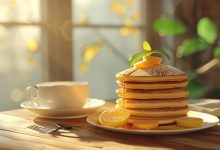 طرز تهیه «پنکیک لیمویی» با پنیر خامه‌ای؛ مناسب صبحانه