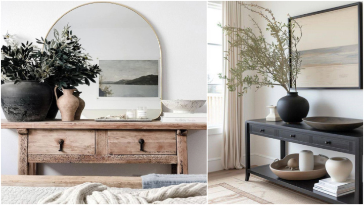 گلدان مناسب برای چیدمان روی کنسول