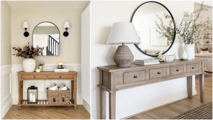 آينه بزرگ و مناسب برای چیدمان روی کنسول آينه بزرگ و مناسب برای چیدمان روی کنسول