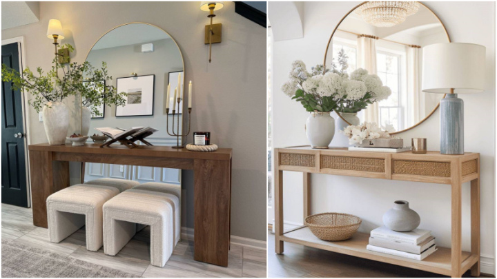 میز کنسول با طرحی خلاقانه برای پذیرایی 