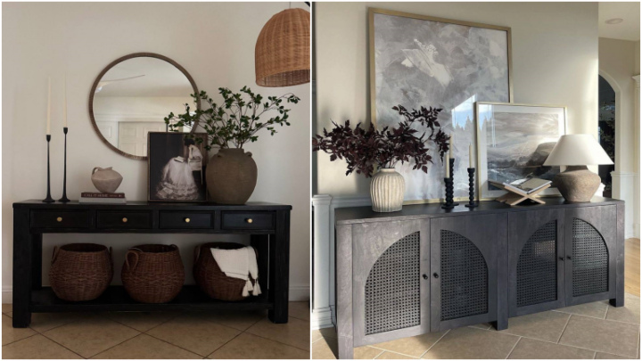 میز کنسول با طرحی خلاقانه و نوین برای پذیرایی میز کنسول با طرحی خلاقانه و نوین برای پذیرایی