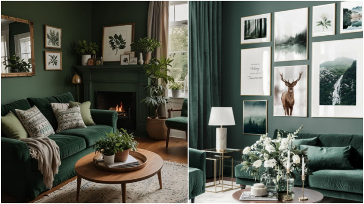 سبز زمردی رنگ ترند دیوار