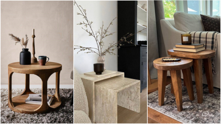 جدیدترین مدل‌های میز عسلی؛ روستیک مدرن
