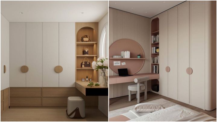 کمد دیواری با در ساده