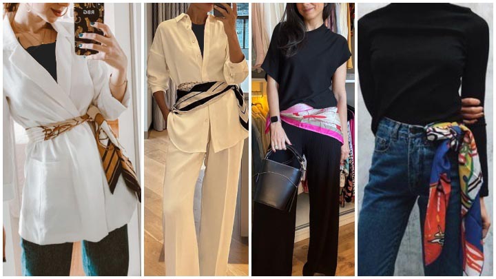 روشها و مدلهای مختلف بستن اسکارف دور کمر روشها و مدلهای مختلف بستن اسکارف دور کمر